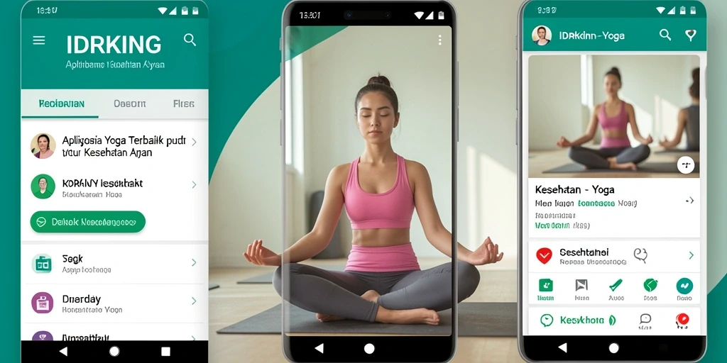 Tampilan antarmuka aplikasi IDRKING yang intuitif untuk sesi yoga.