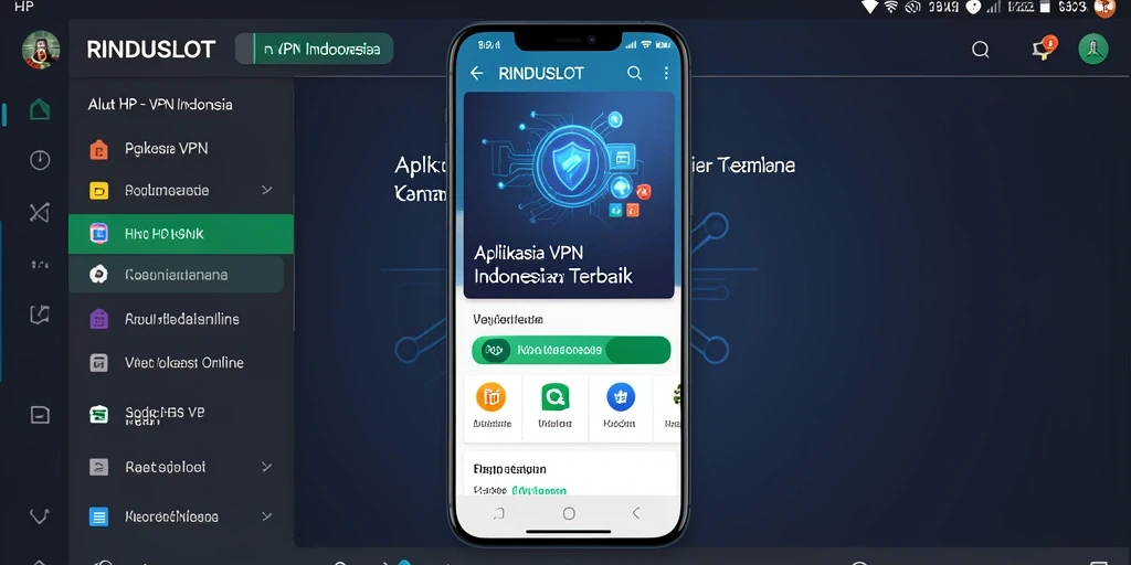 Antarmuka aplikasi RINDUSLOT yang ramah pengguna dan intuitif.