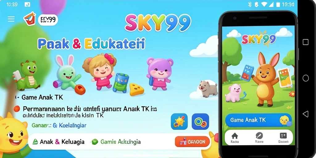 Tampilan antarmuka dan fungsi permainan edukatif SKY99 untuk anak-anak.