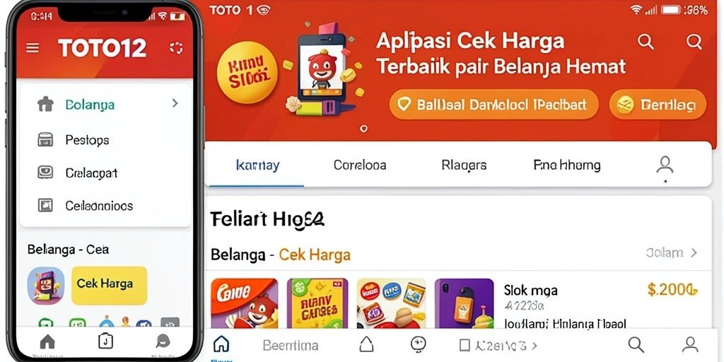 Antarmuka aplikasi TOTO12 yang intuitif untuk pengecekan harga.