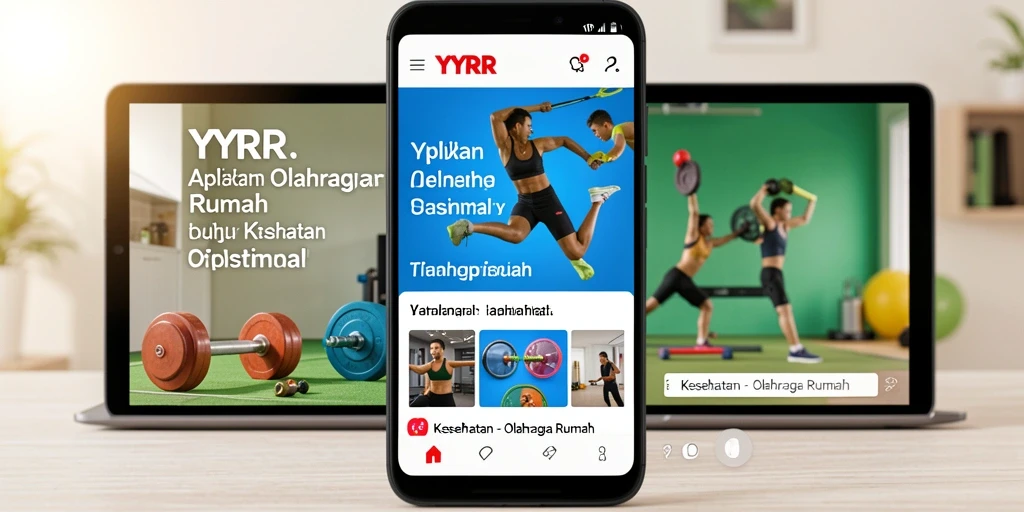 Tampilan antarmuka YYRR yang menarik dan fungsional untuk olahraga rumah.