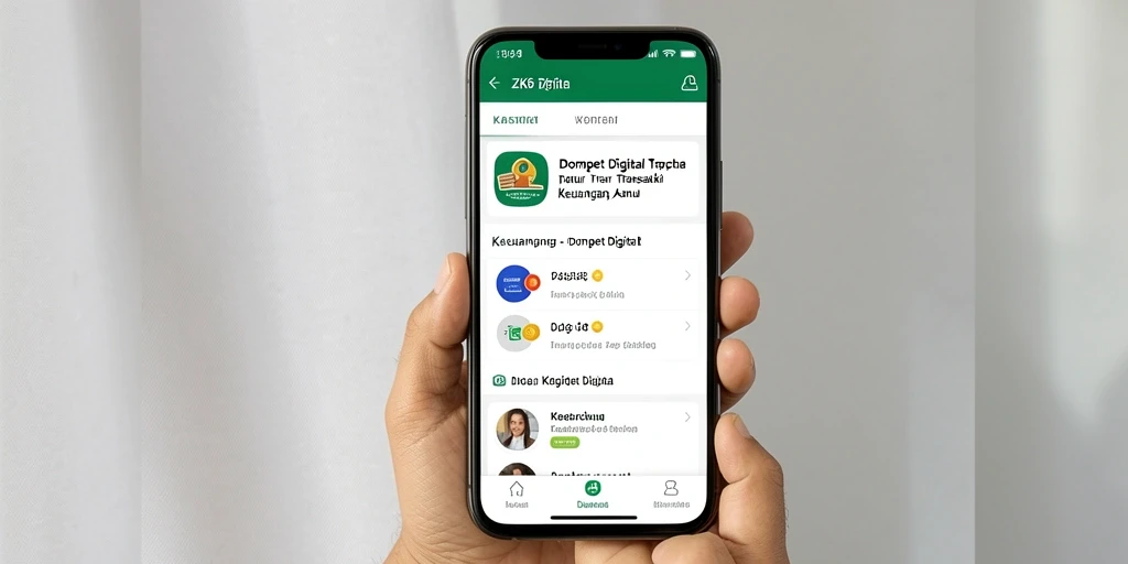 Antarmuka ZK6 yang ramah pengguna untuk Dompet Digital.